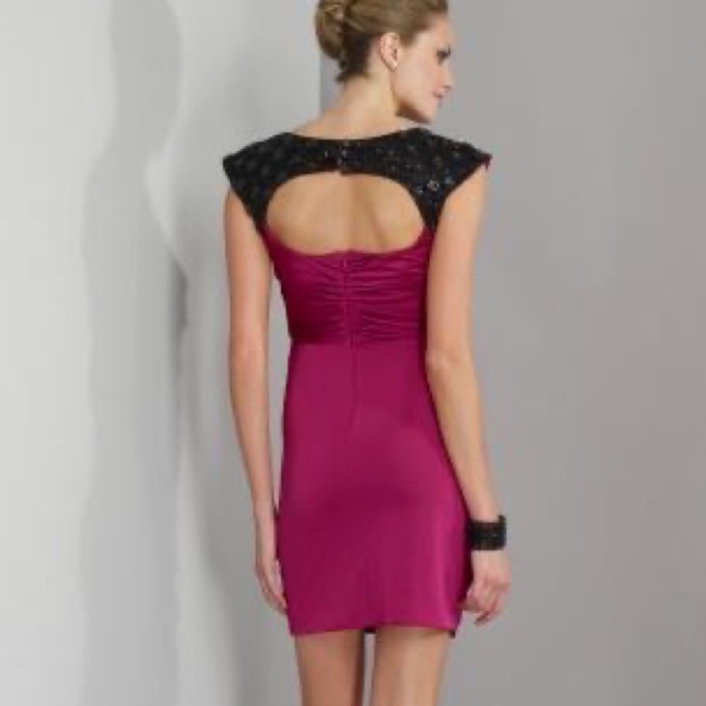 Designer Showroom Embellished Silk Jersey Draped Mini Dress - Picture 13 of 13